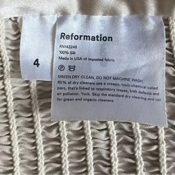 Reformation silk beige cami great condition - Picture 9 of 9